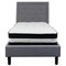Flash Furniture Roxbury Twin Platform Bed Set, Light Gray SL-BM-25-GG - alternate 2